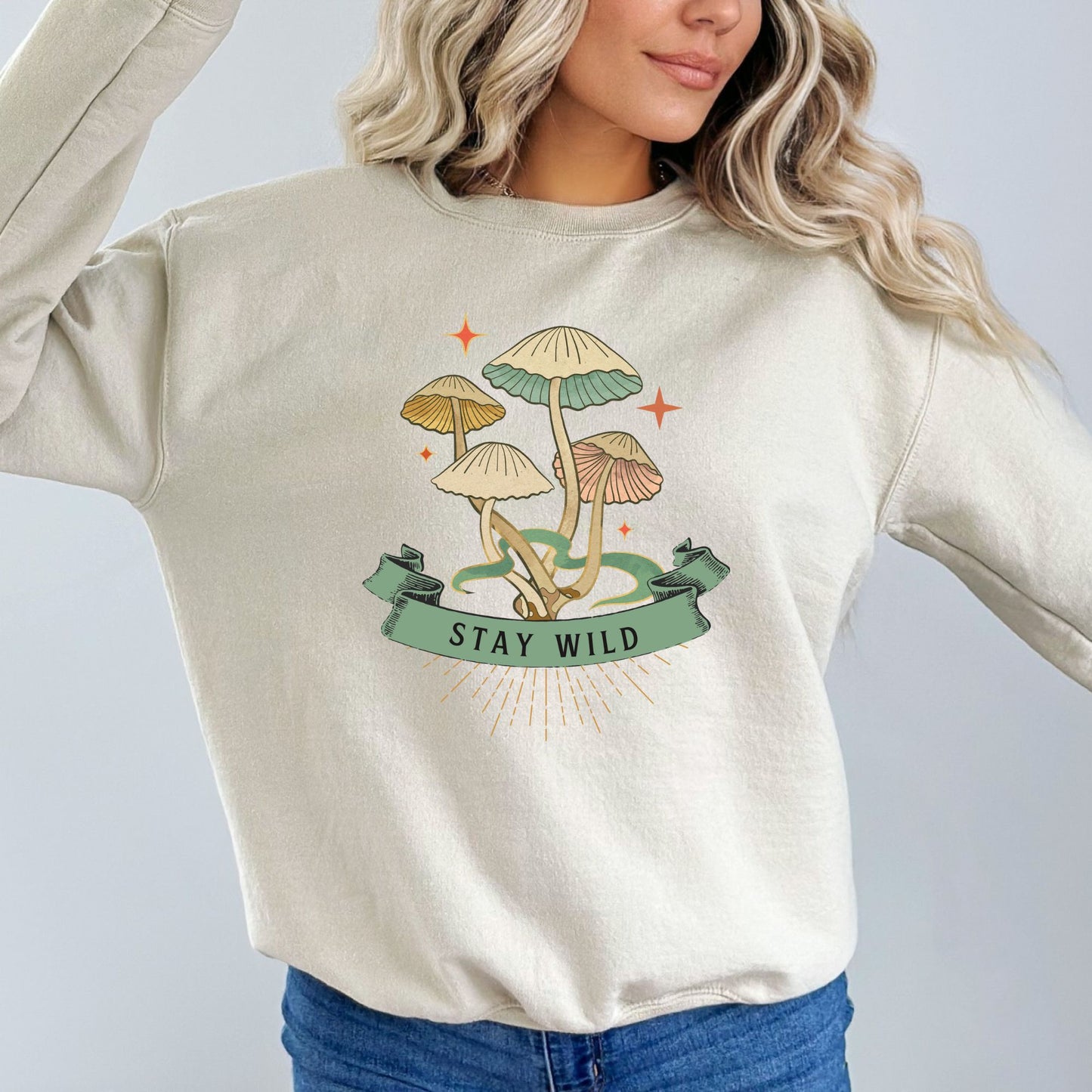 Stay Wild Mushroom Unisex sweatshirt