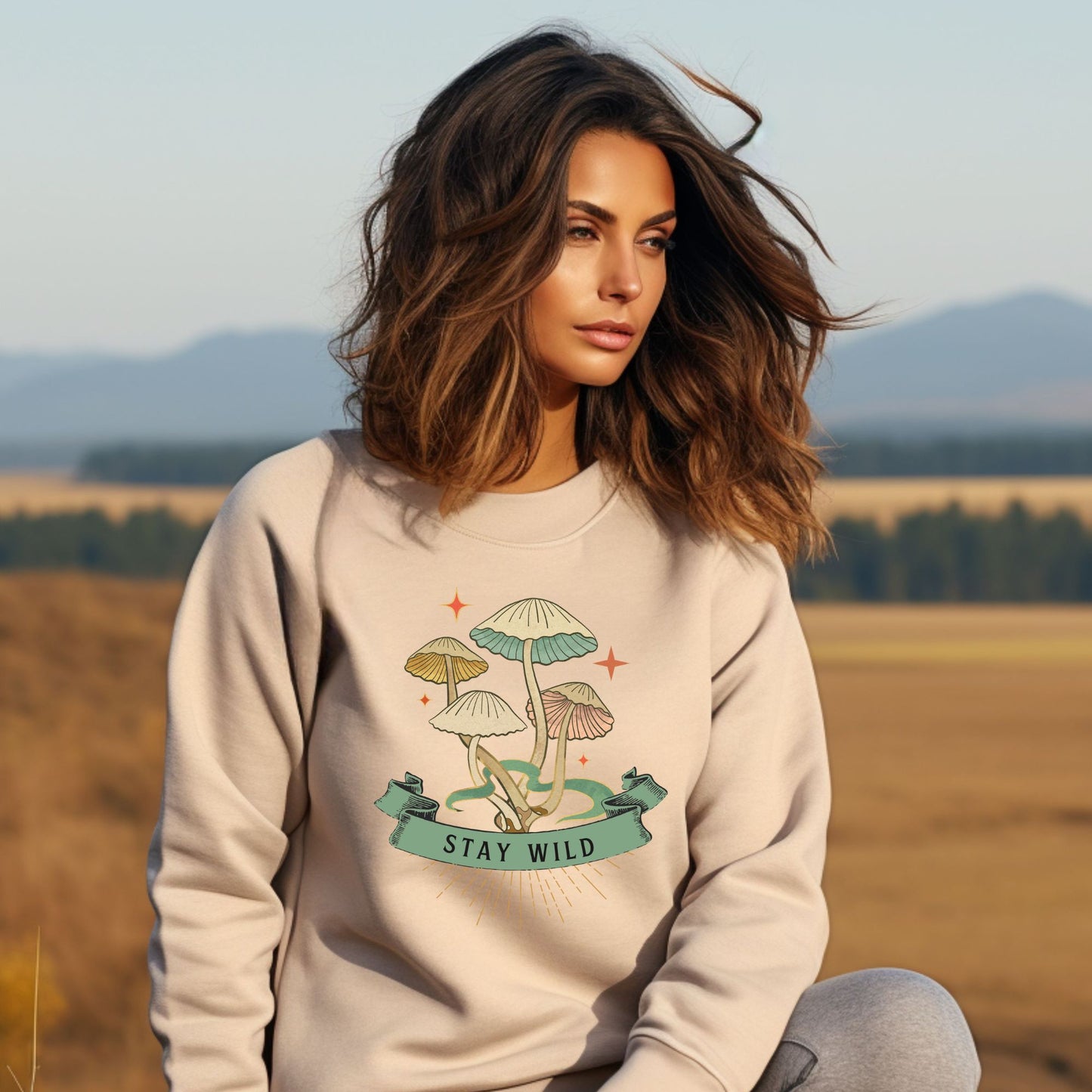 Stay Wild Mushroom Unisex sweatshirt